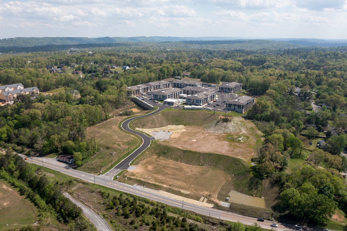 Aerial view of Ardmore Heights apartment community — 300 units designed by Hagen Engineering in Tennessee