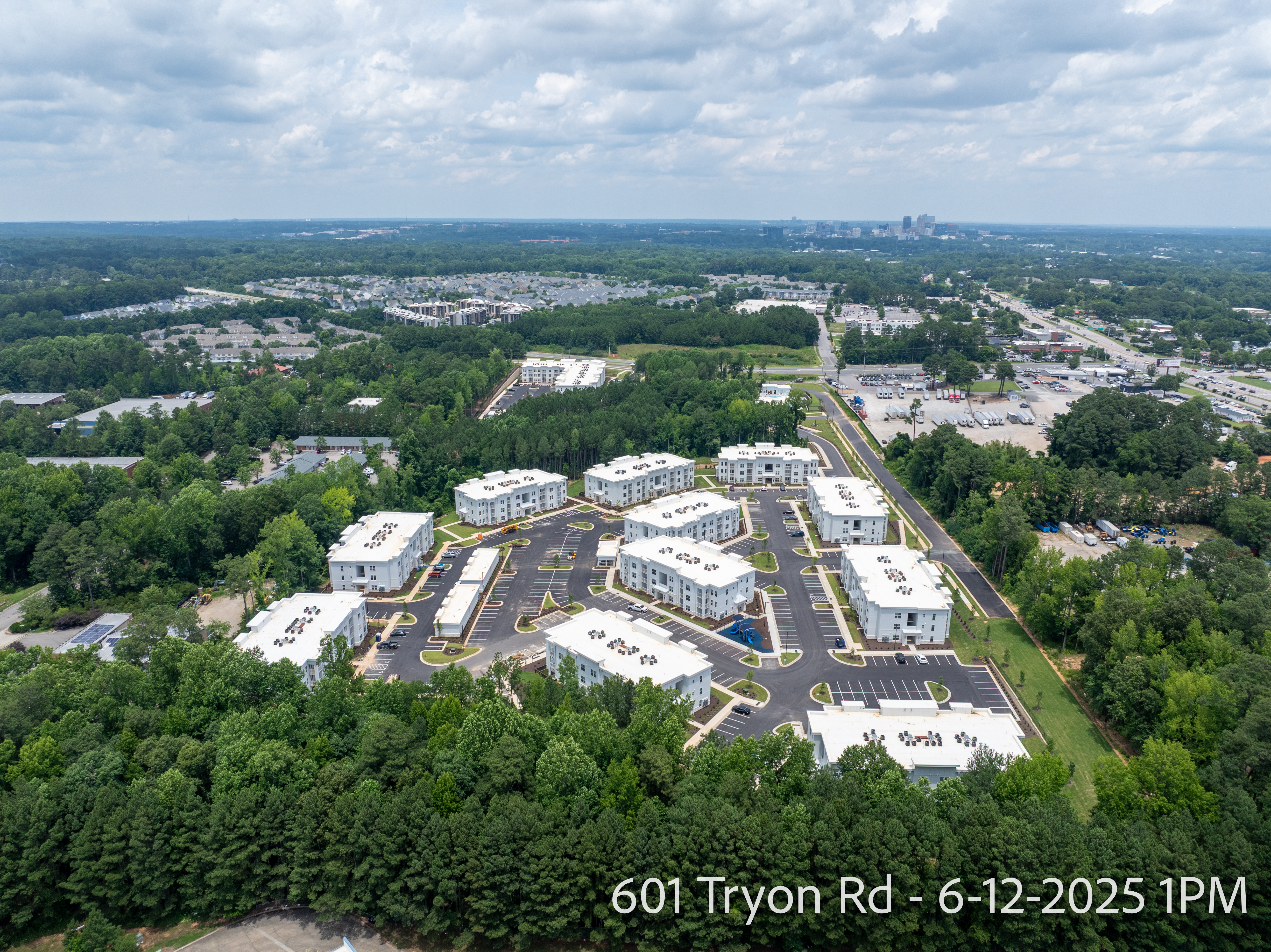 Aerial photo of completed multifamily land development project — Hagen Engineering