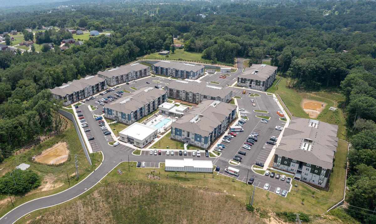 Aerial view of Heights multifamily development — Hagen Engineering civil design